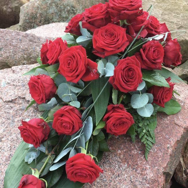 Röda rosor fixad